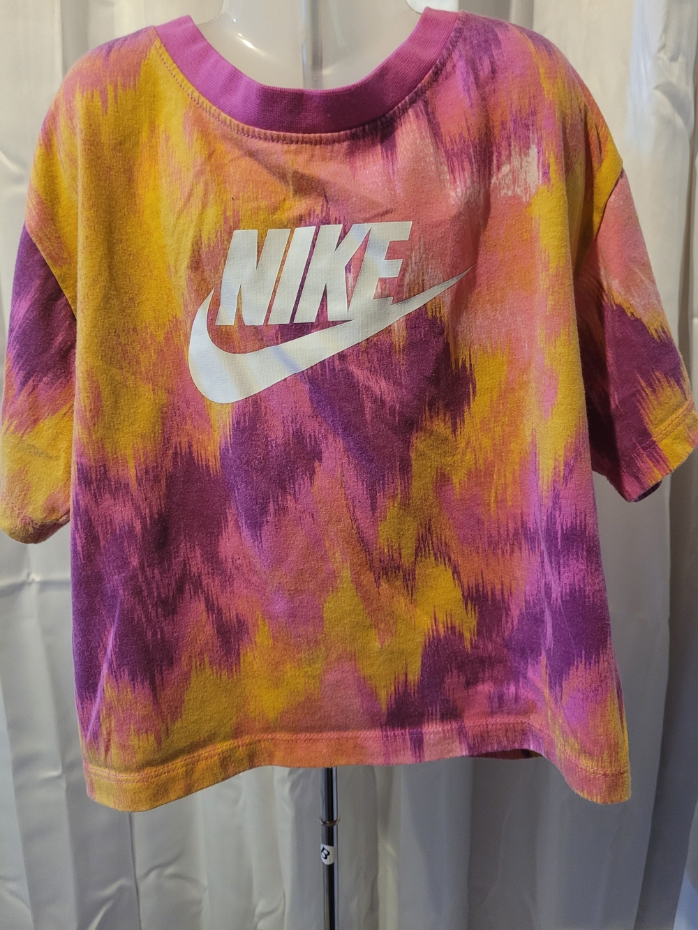 Nike Kids' Tie-Dye Short Sleeve Tee - Pink, Purple & Yellow